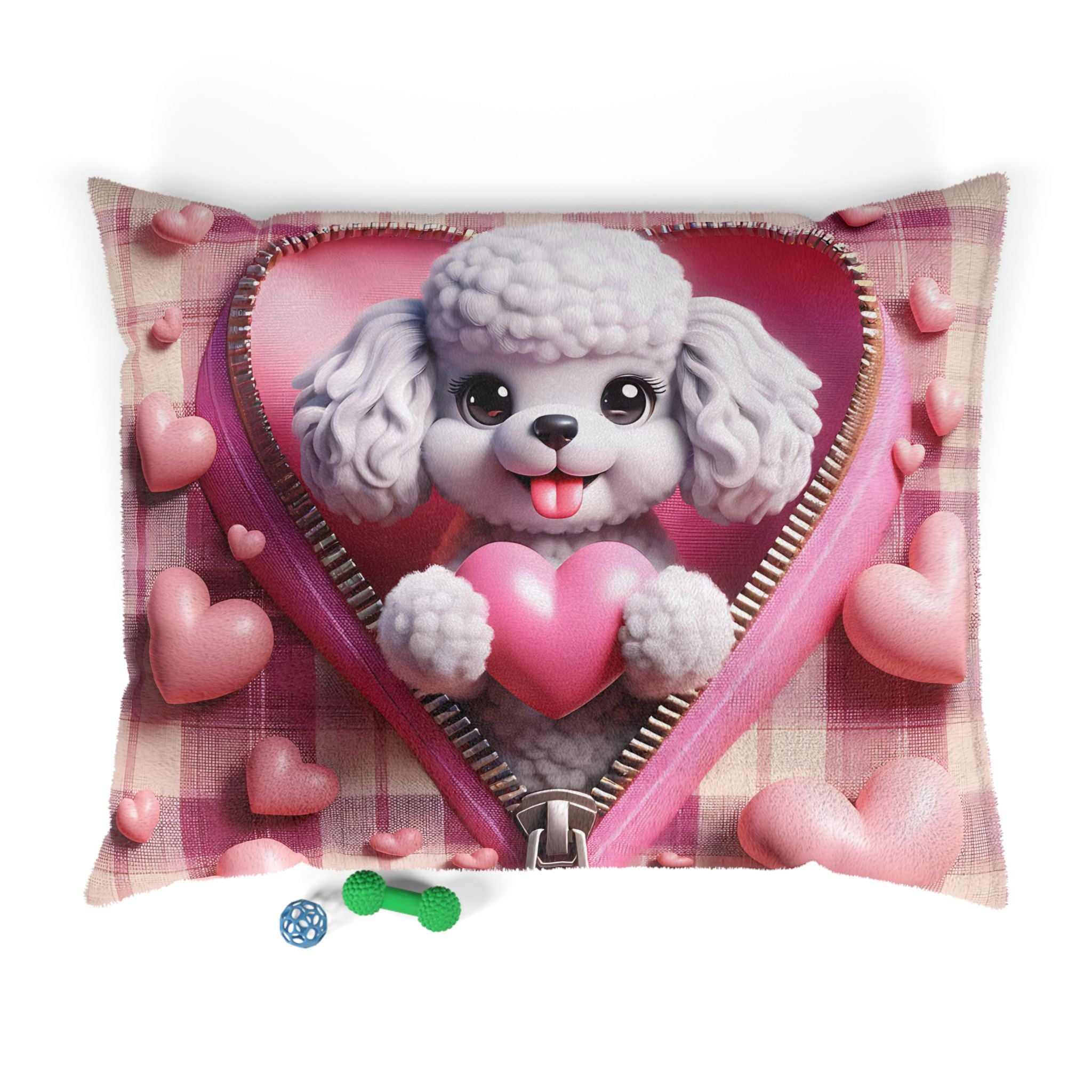 Poodle Valentine's Dog Bed
