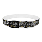 Holiday Ornament Dog Collar — Black & Gold Christmas Pattern