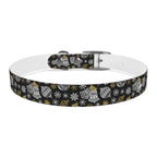 Holiday Ornament Dog Collar — Black & Gold Christmas Pattern