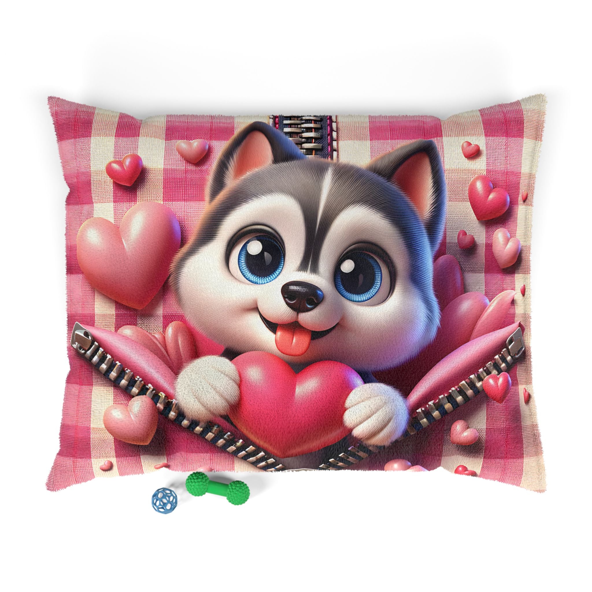 Husky Valentine's Dog Bed