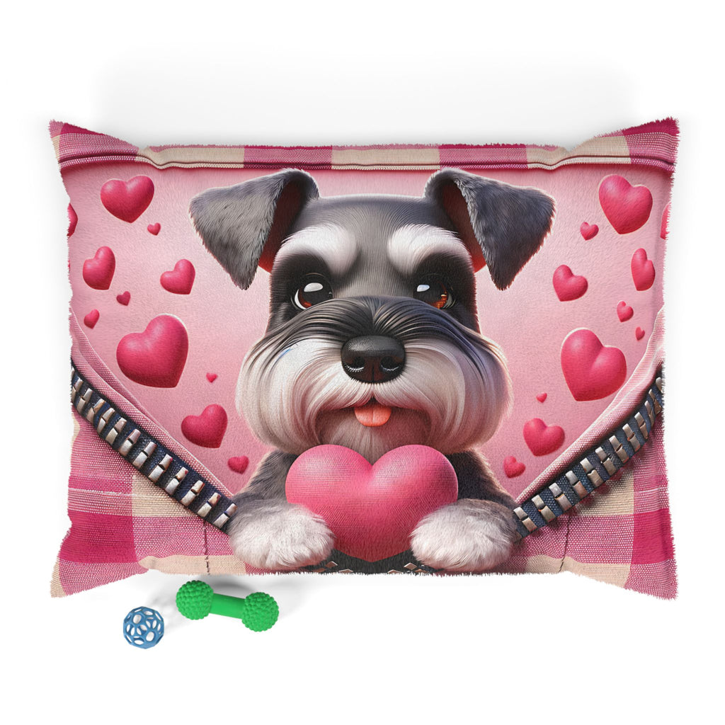 Schnauzer Valentine's Dog Bed