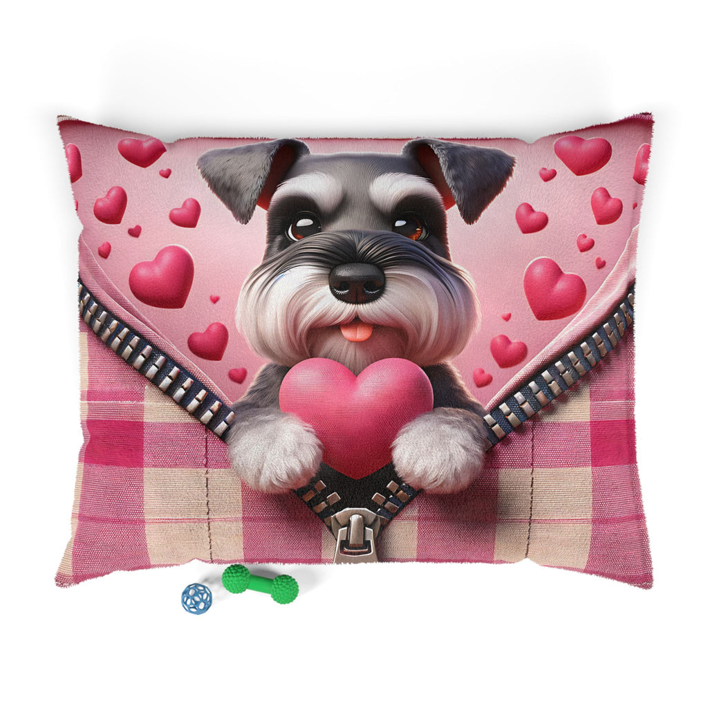 Schnauzer Valentine's Dog Bed