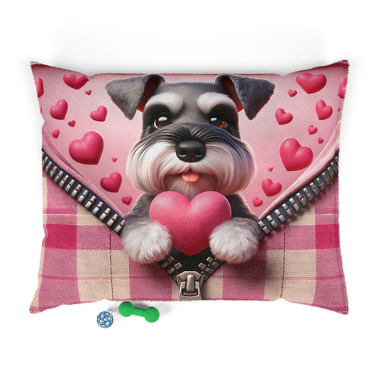 Schnauzer Valentine's Dog Bed