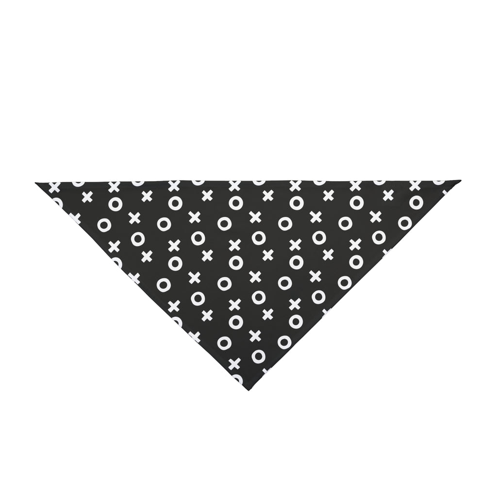 Black & White Naughts and Crosses Dog Bandana