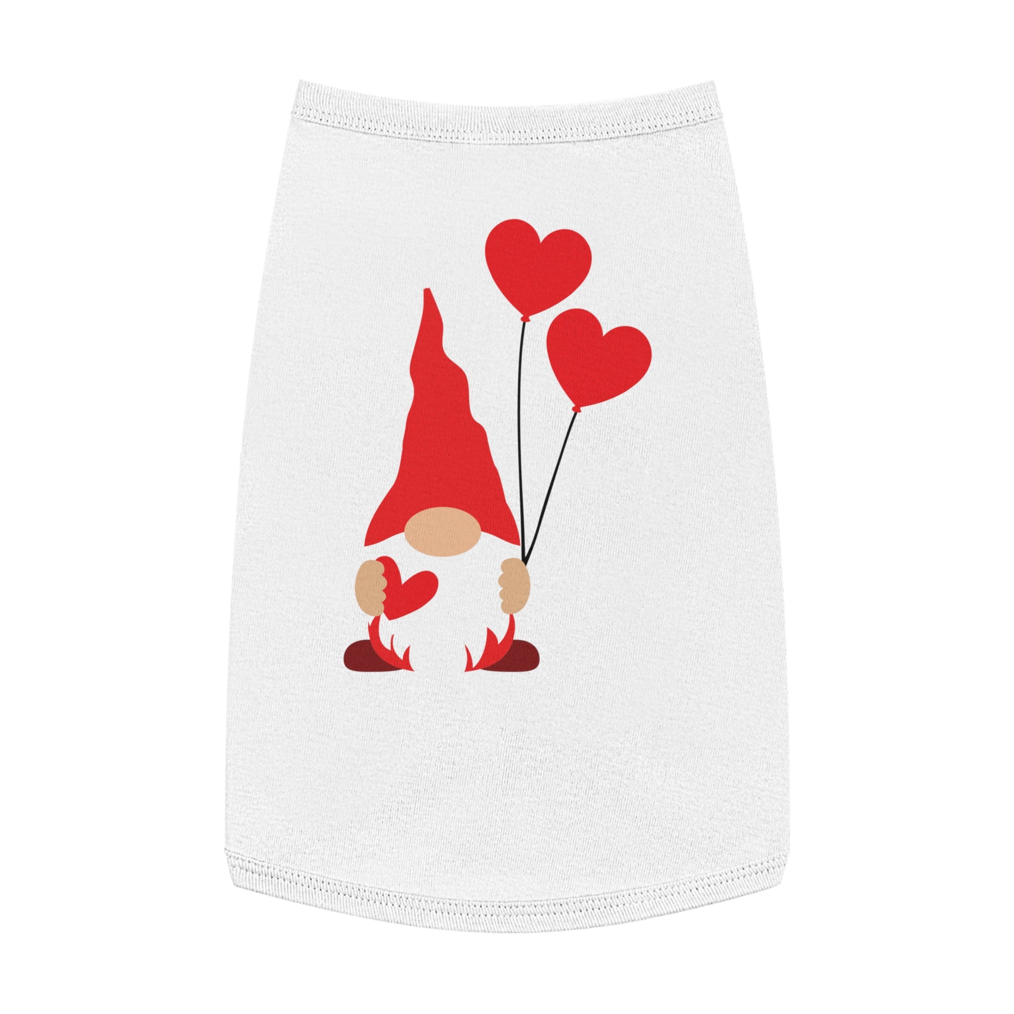 Gnome with Hearts Valentine Dog Tank Top