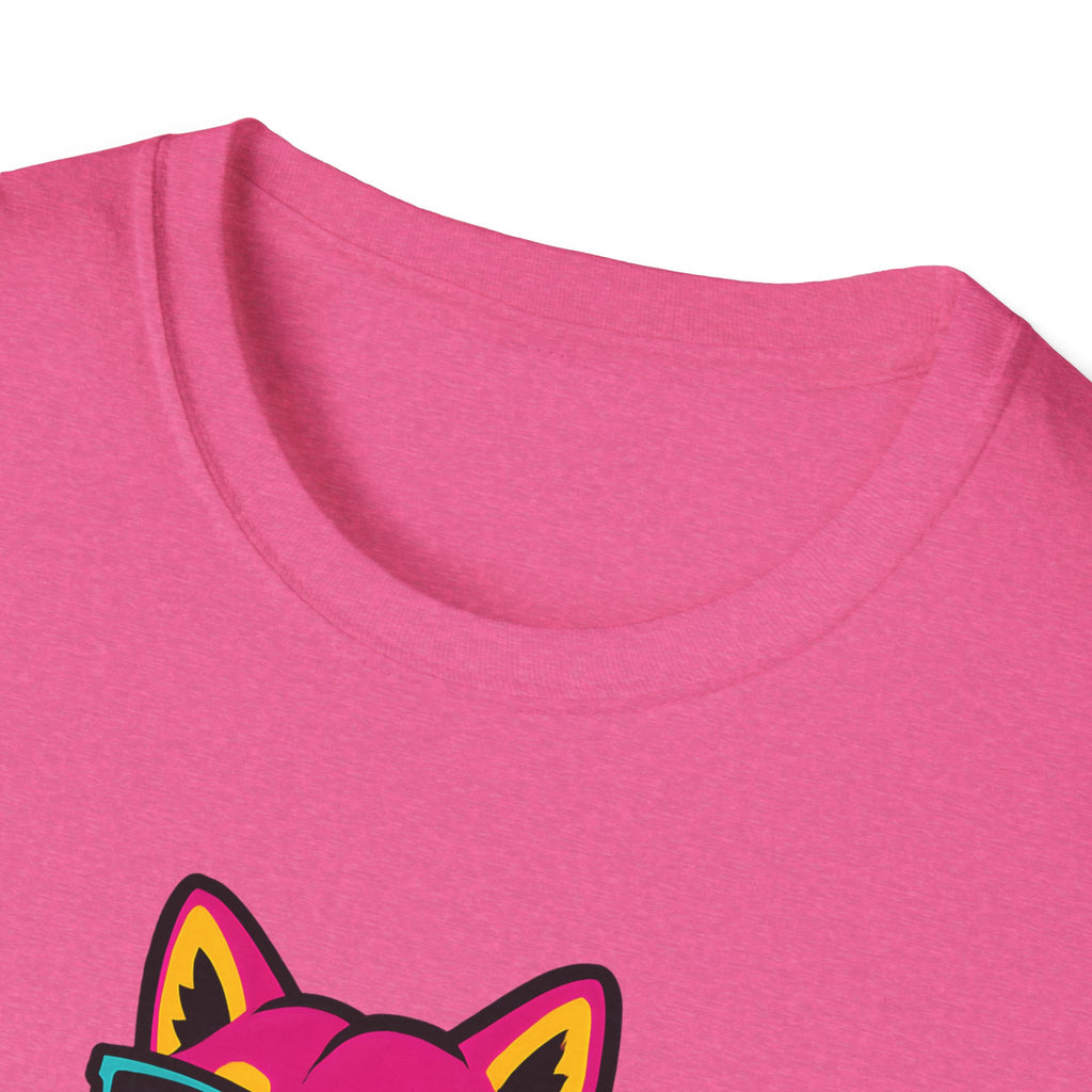 Husky Paw-some Neon Dog T-Shirt