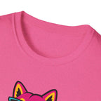 Husky Paw-some Neon Dog T-Shirt