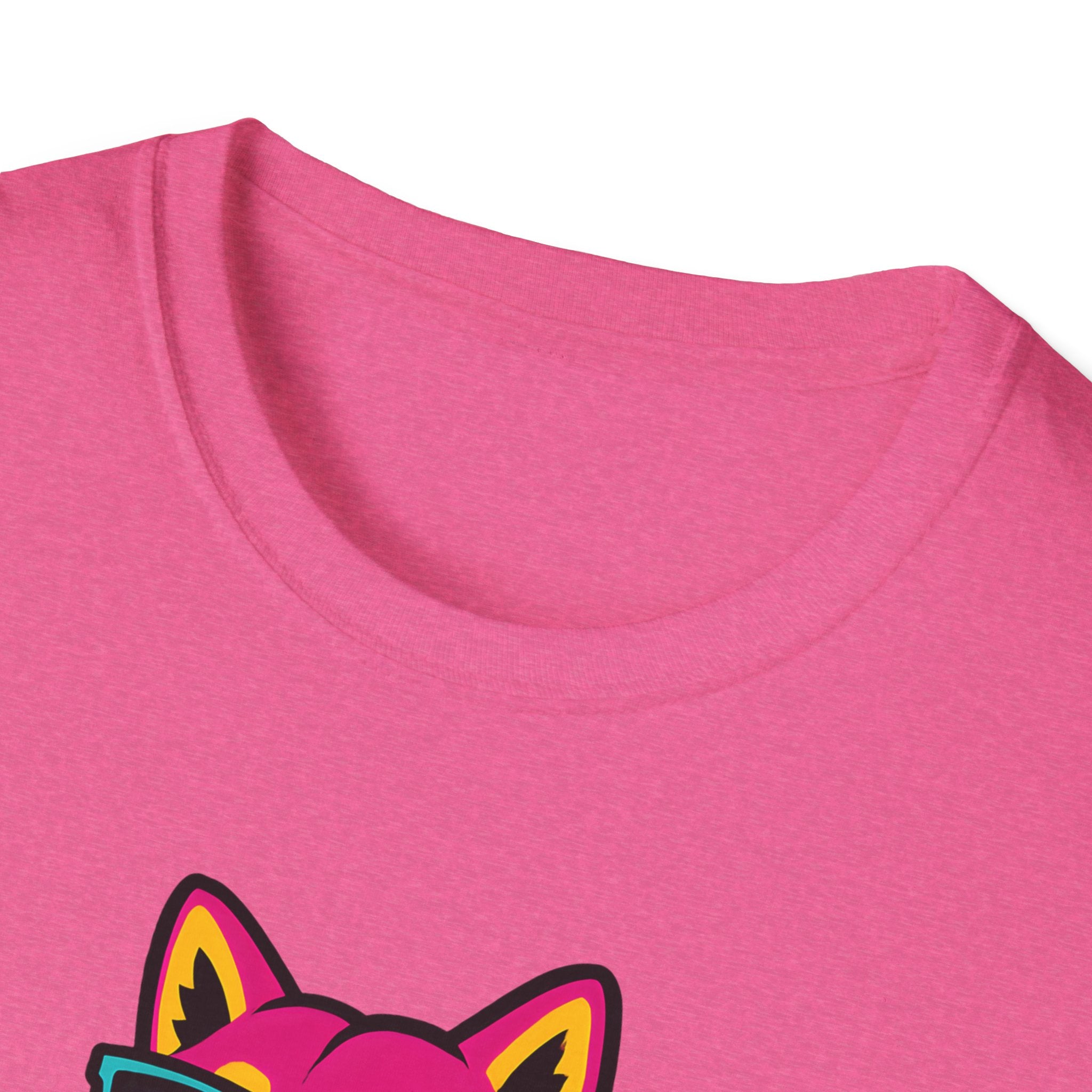 Husky Paw-some Neon Dog T-Shirt
