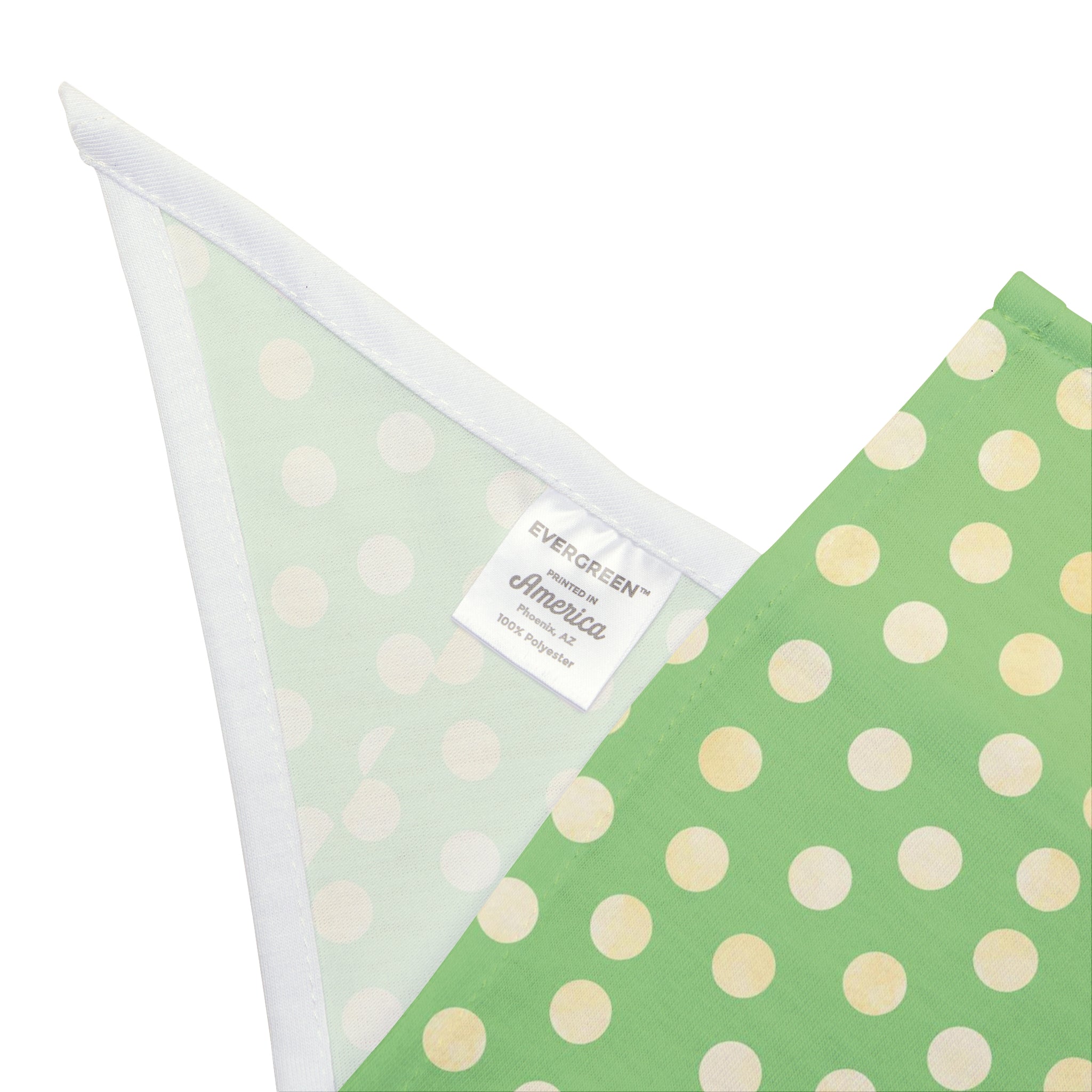 Green Polka Dots Dog Bandana