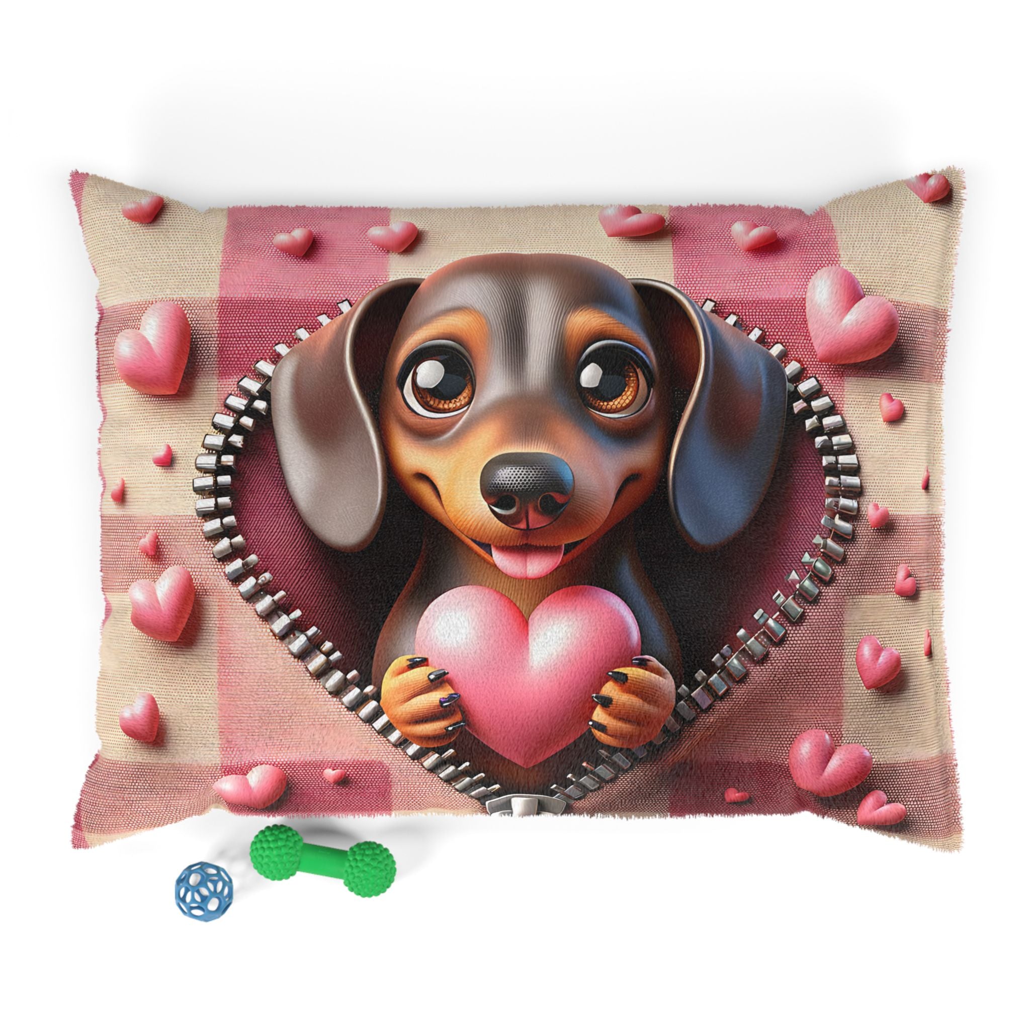 Dachshund Valentine's Dog Bed
