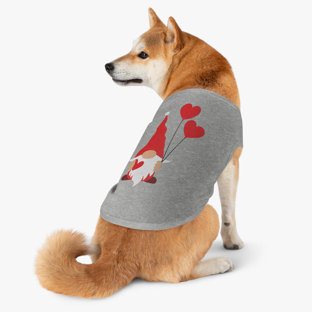 Gnome with Hearts Valentine Dog Tank Top