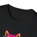 Husky Paw-some Neon Dog T-Shirt