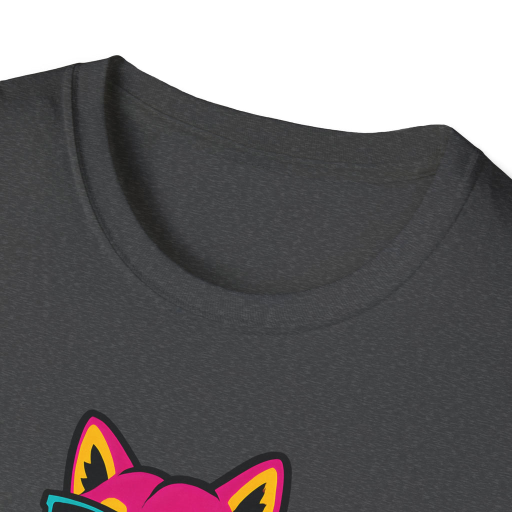 Husky Paw-some Neon Dog T-Shirt
