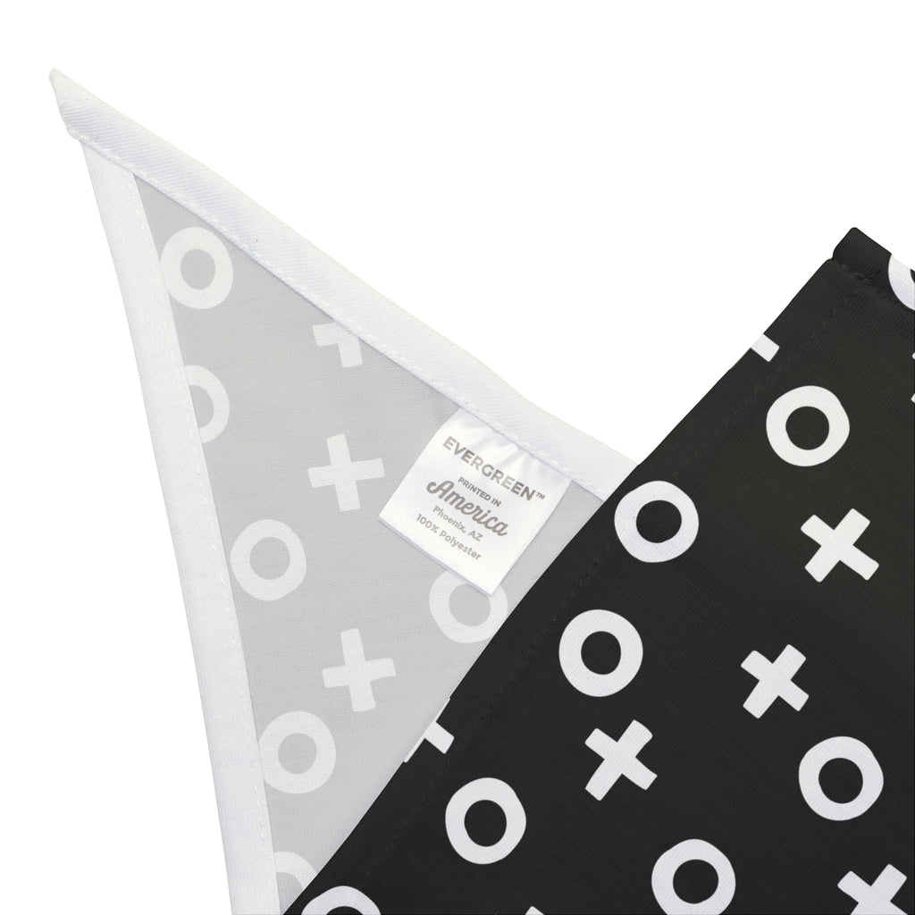 Black & White Naughts and Crosses Dog Bandana