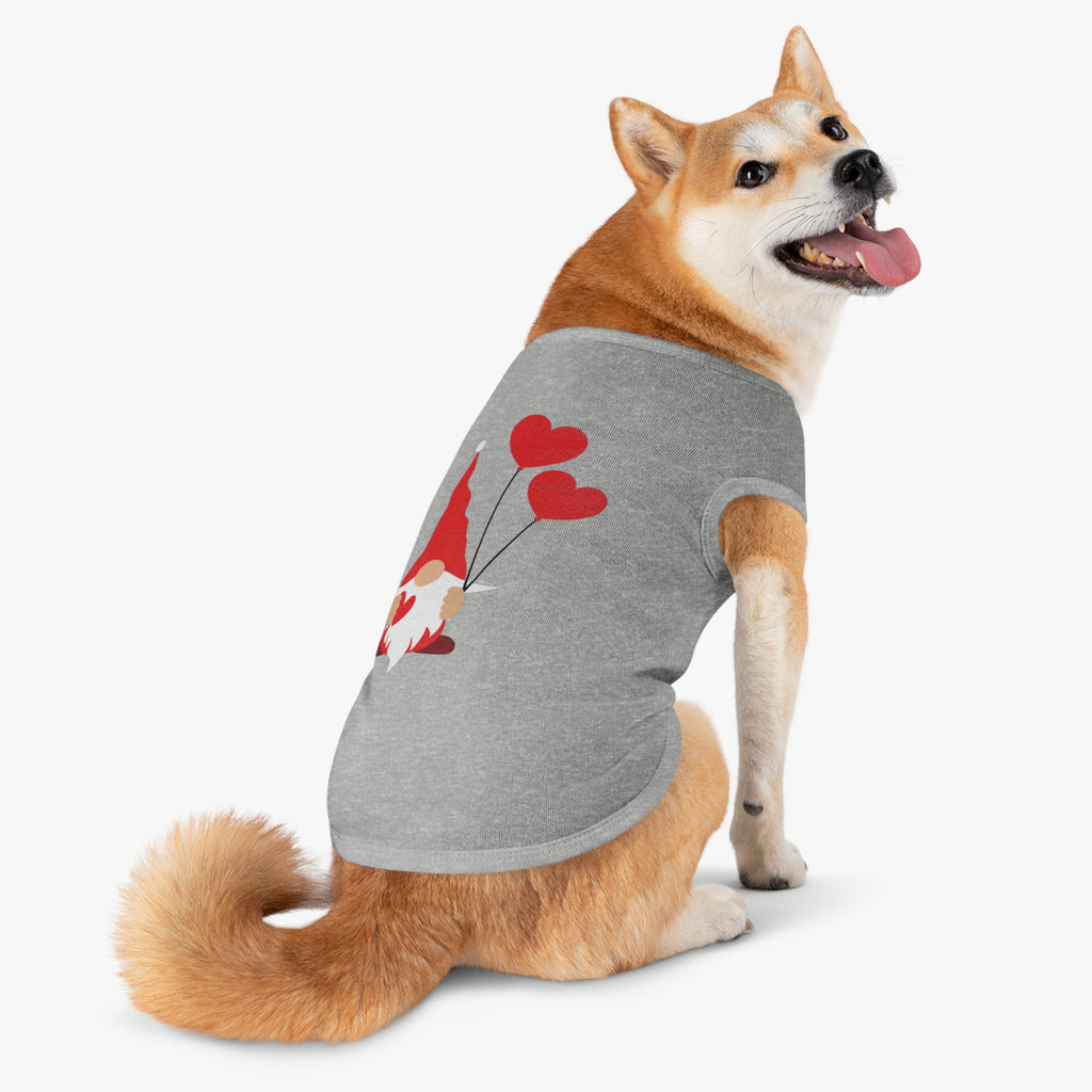 Gnome with Hearts Valentine Dog Tank Top