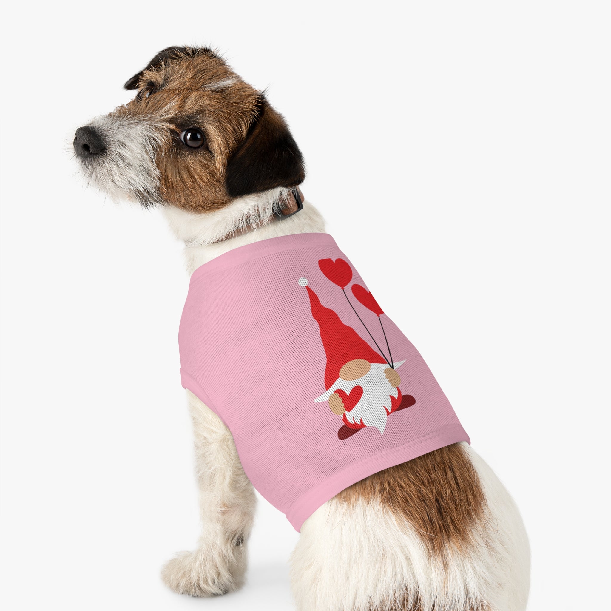 Gnome with Hearts Valentine Dog Tank Top