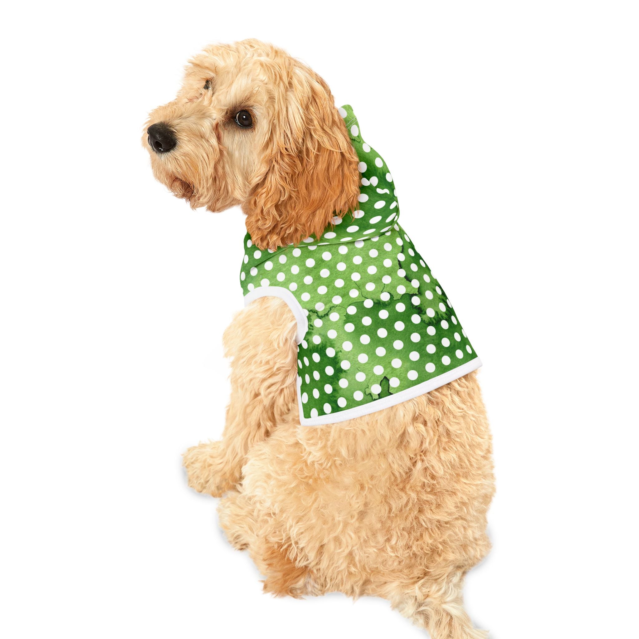 St Patrick's Day Polka Dots Dog Hoodie