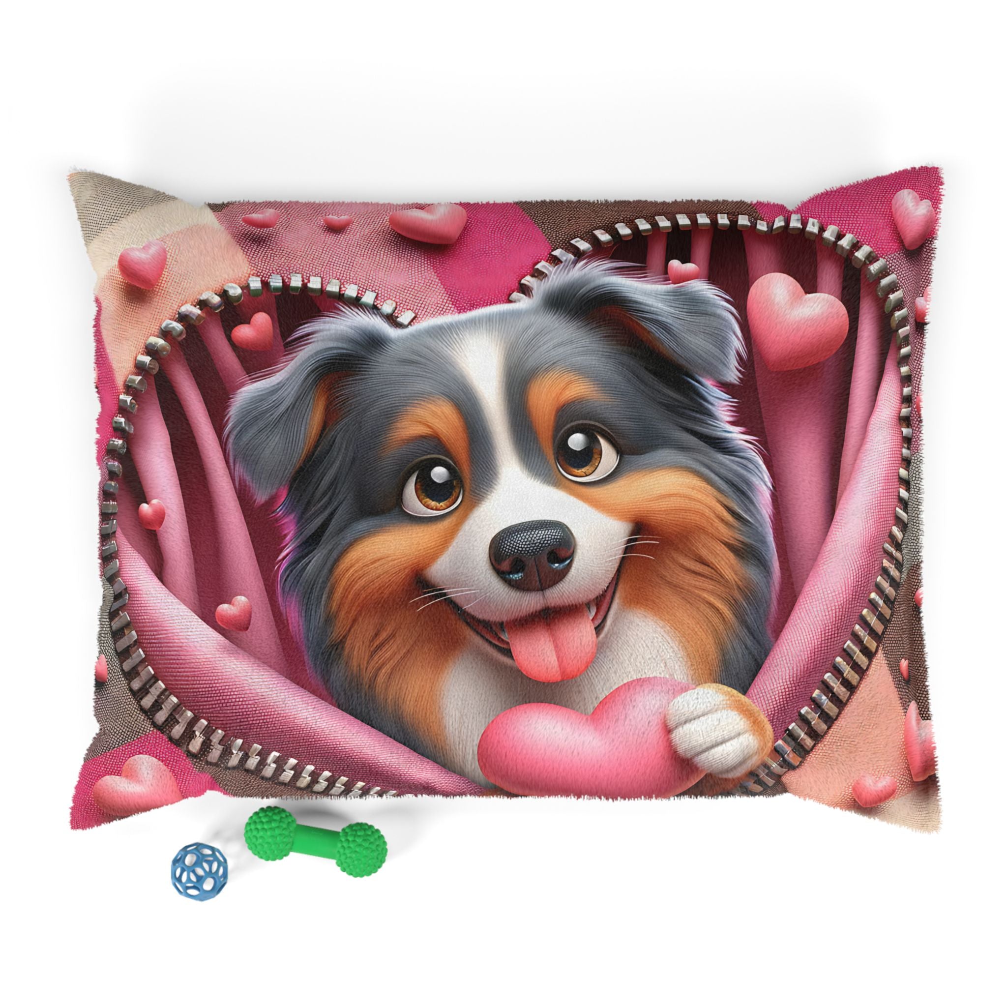 Shetland Sheepdog Valentine's Dog Bed