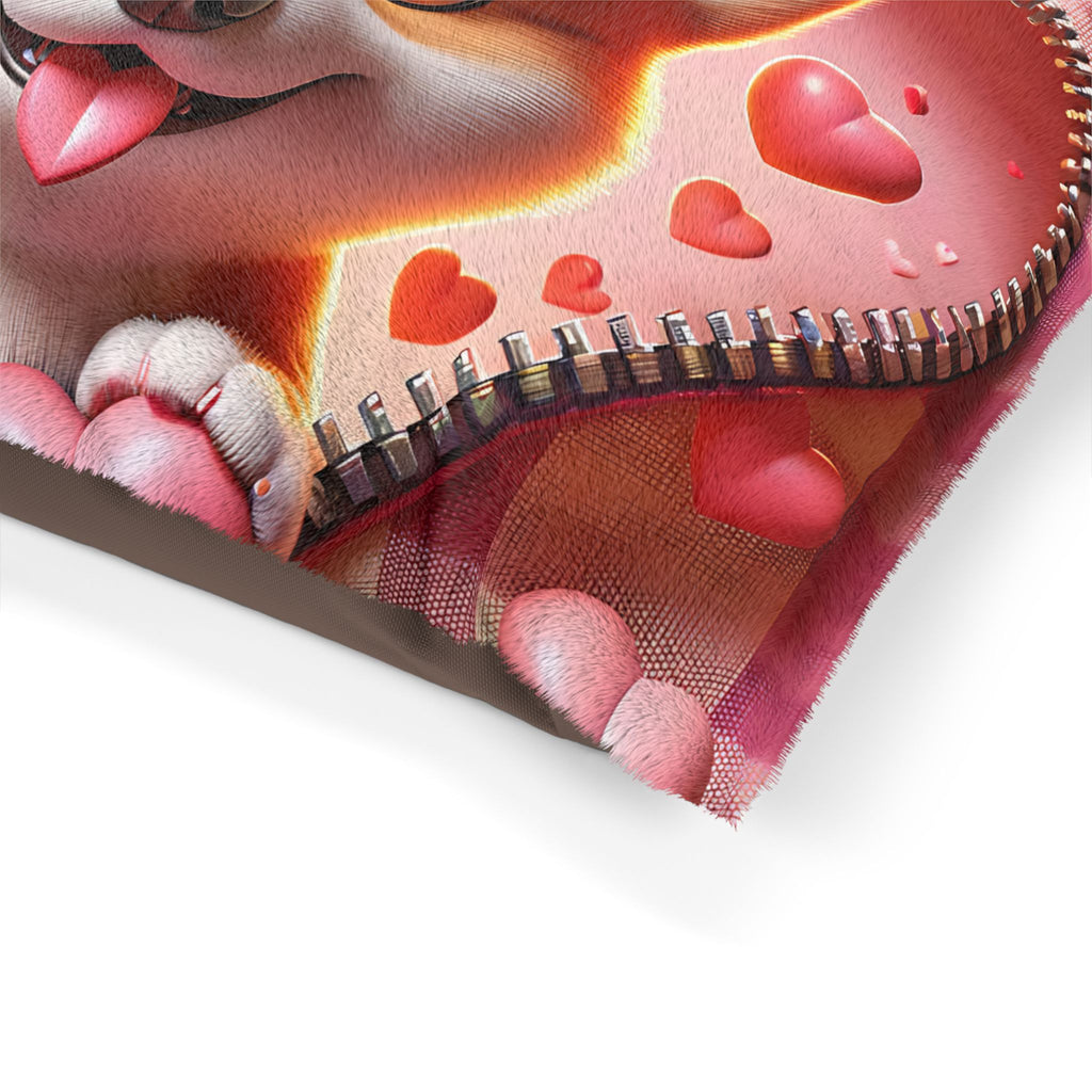 Corgi Valentine's Dog Bed