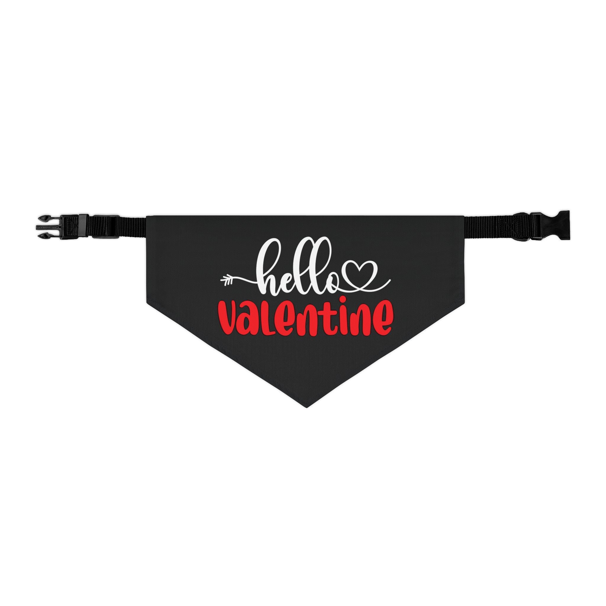 Hello Valentine Dog  Bandana Collar