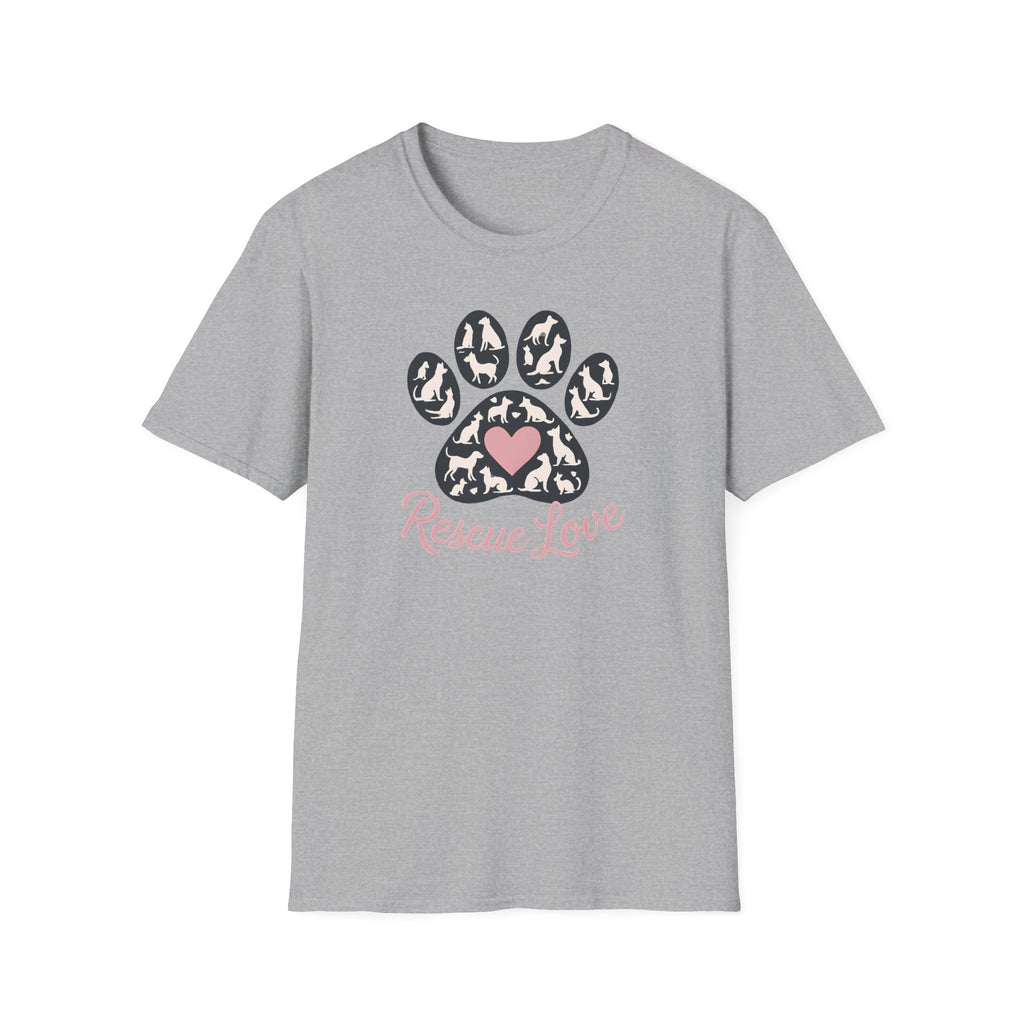 Rescue Love Paw Print T-Shirt