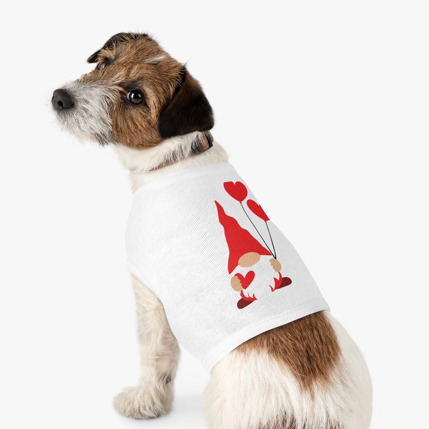Gnome with Hearts Valentine Dog Tank Top