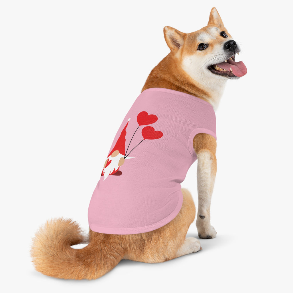 Gnome with Hearts Valentine Dog Tank Top